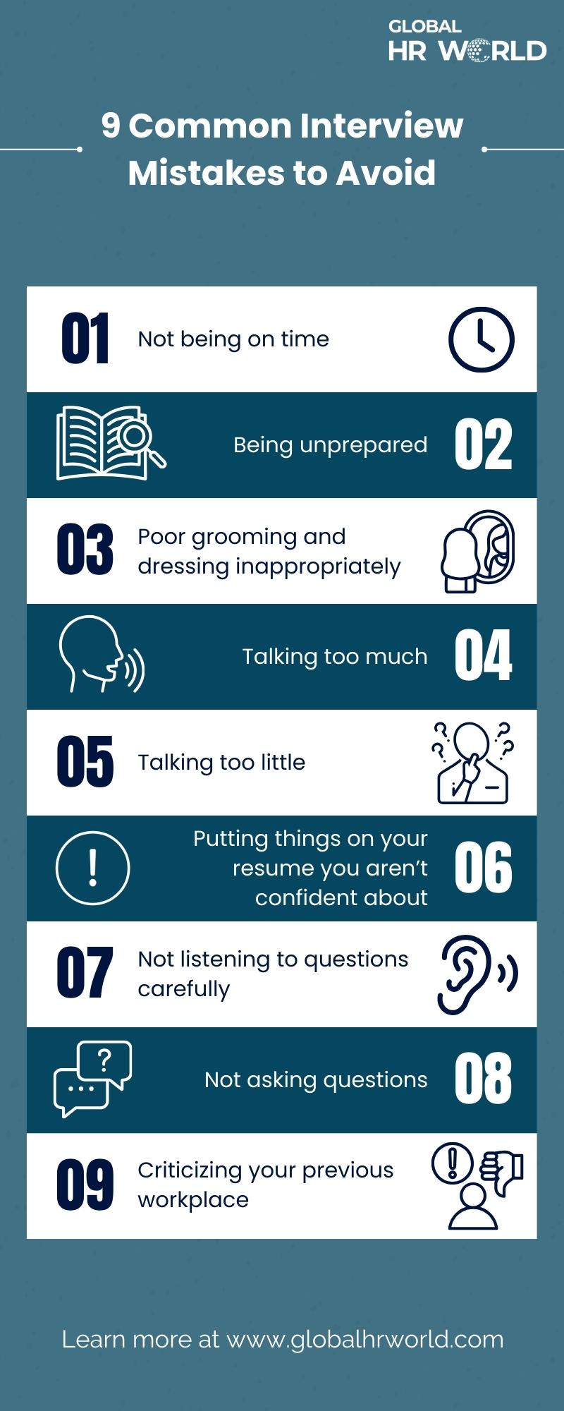 9 Common Interview Mistakes to Avoid