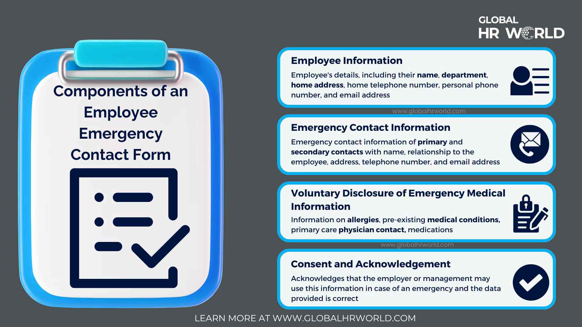 Components of an Employee Emergency Contact Form